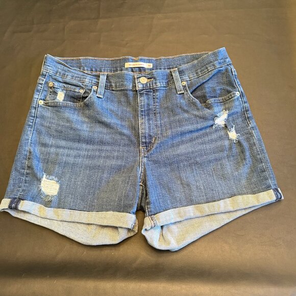 Women's Mid Length Levi Shorts - Picture 1 of 5